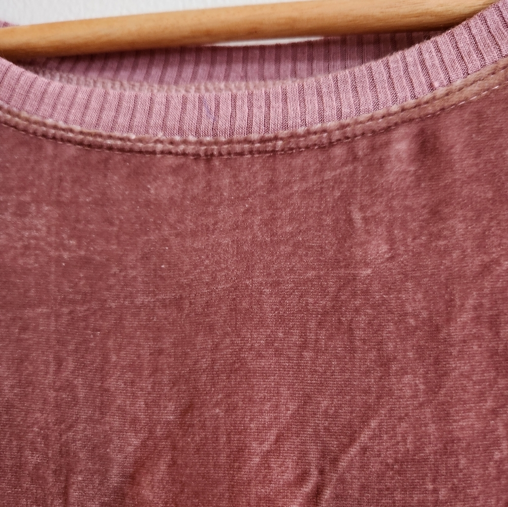 Ivy Jane Lori crushed velvet oversized silk blend top, Size XS, in mauve color - Picture 3 of 7